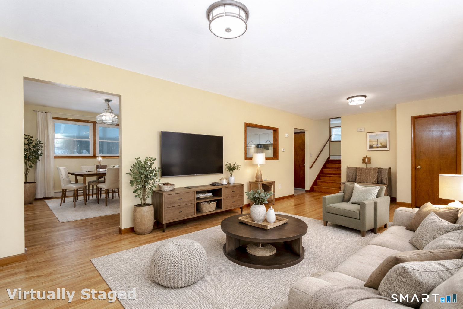 464 French Street Watertown, CT 06779 - Photo 4 of 30 a living room with furniture and a flat screen tv