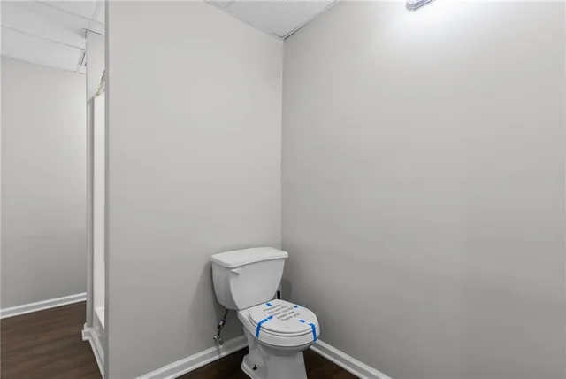 a view of balcony with wooden floor