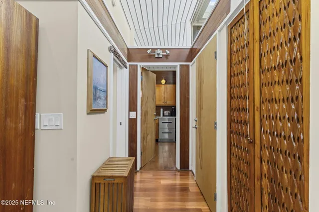 a outdoor space with a large window