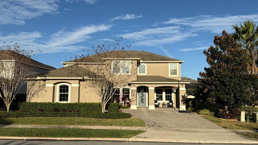 a front view of a house