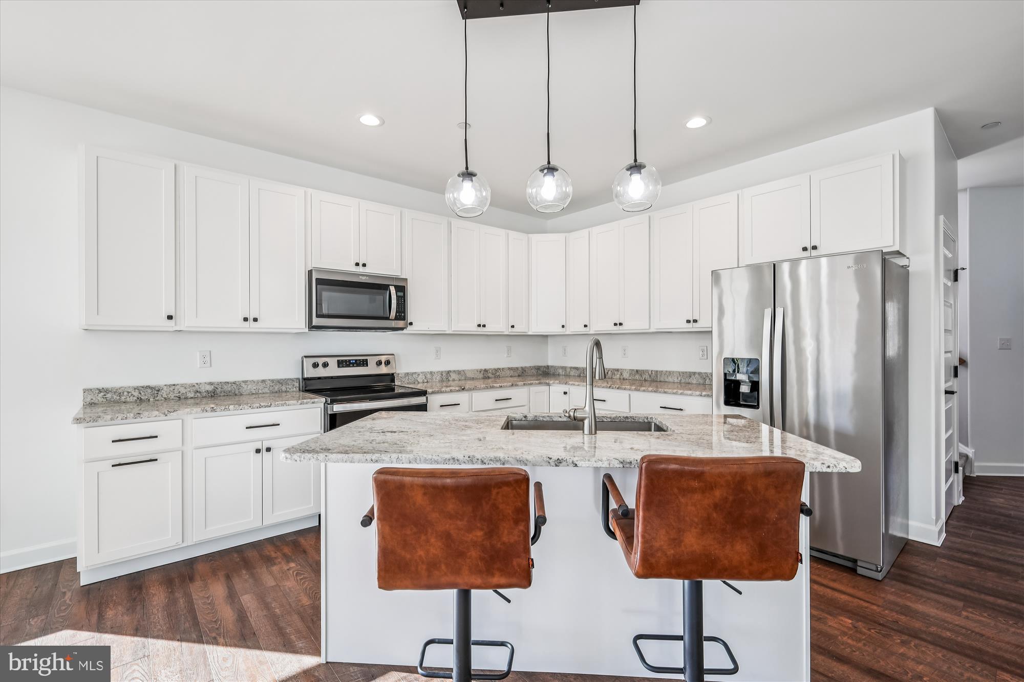 17753 Marvel Road Marydel, MD 21649 - Photo 42 of 65 Kitchen Island with 2 leather barstools