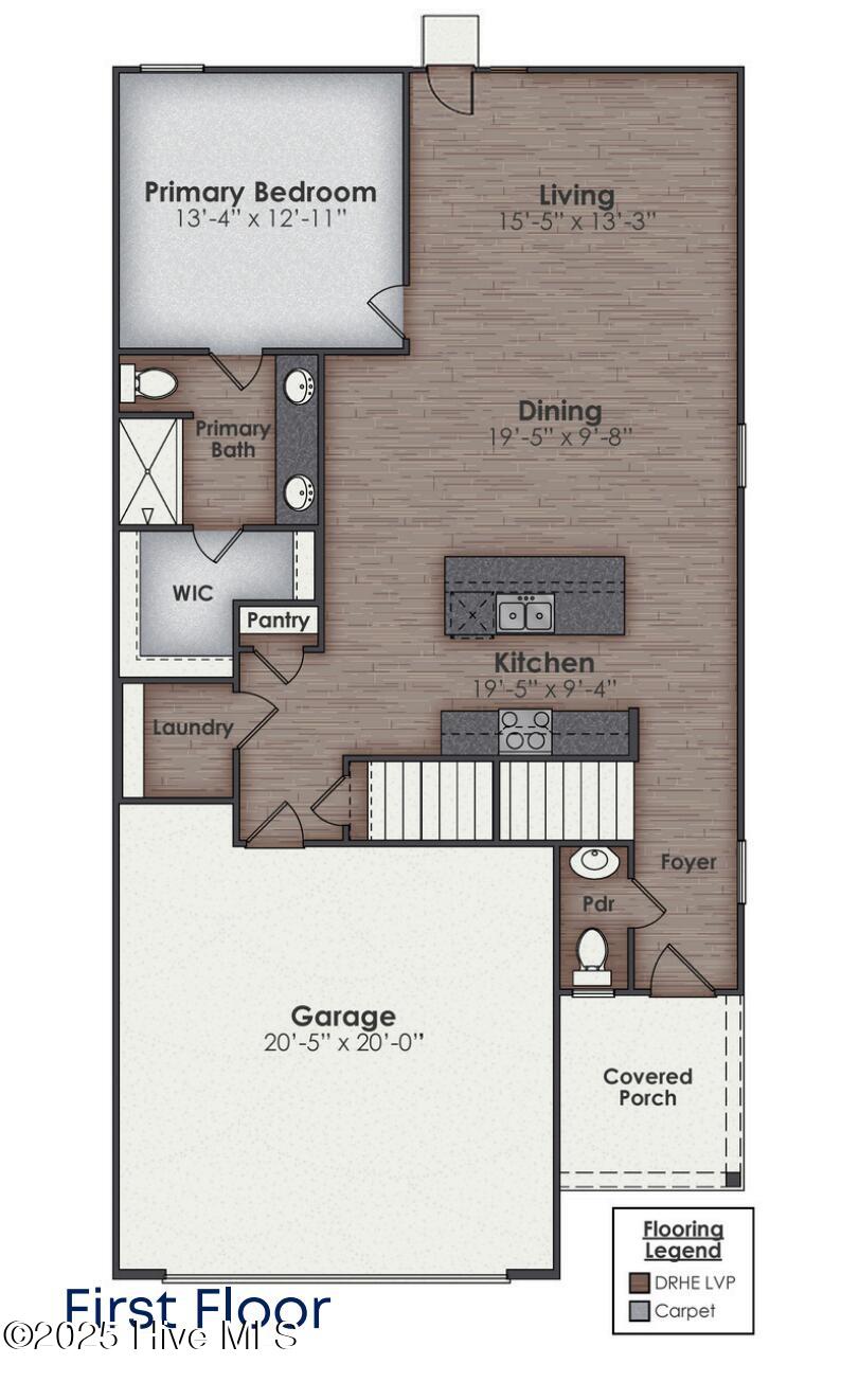 6357 Rye Grass Road, Unit LOT 459 Castle Hayne, NC 28429 - Photo 62 of 63 floorplan 1st floor, Primary down