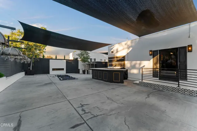 a view of outdoor space with a car parked