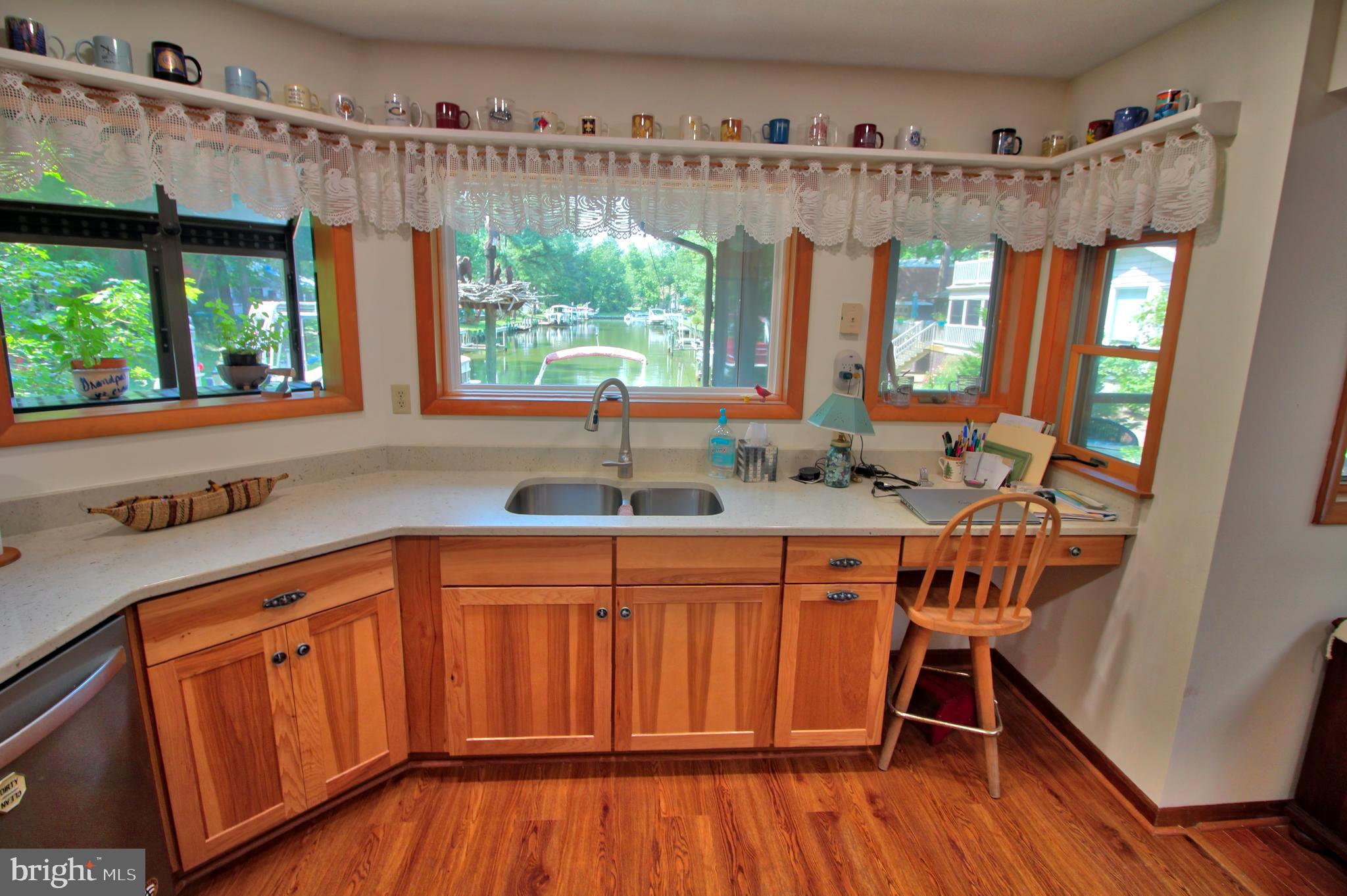 32 Seabreeze Road Ocean Pines, MD 21811 - Photo 3 of 48 Renovated Kitchen overlooking canal