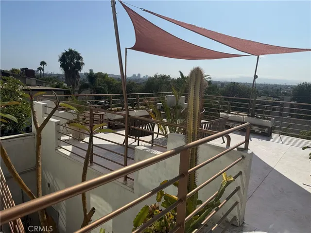 a view of outdoor space with seating area