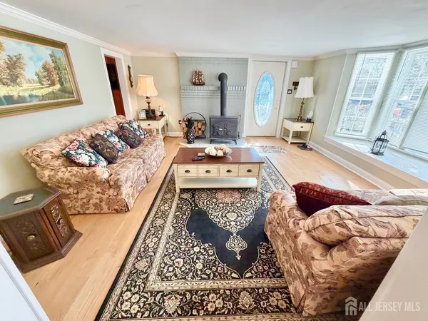 a view of a living room and dining room