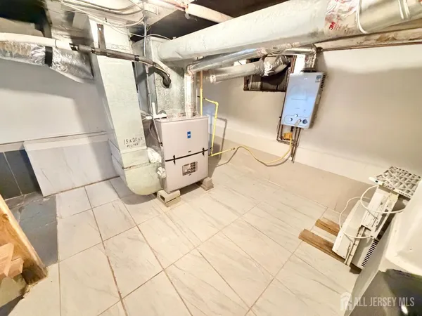 a bathroom with a glass door shower