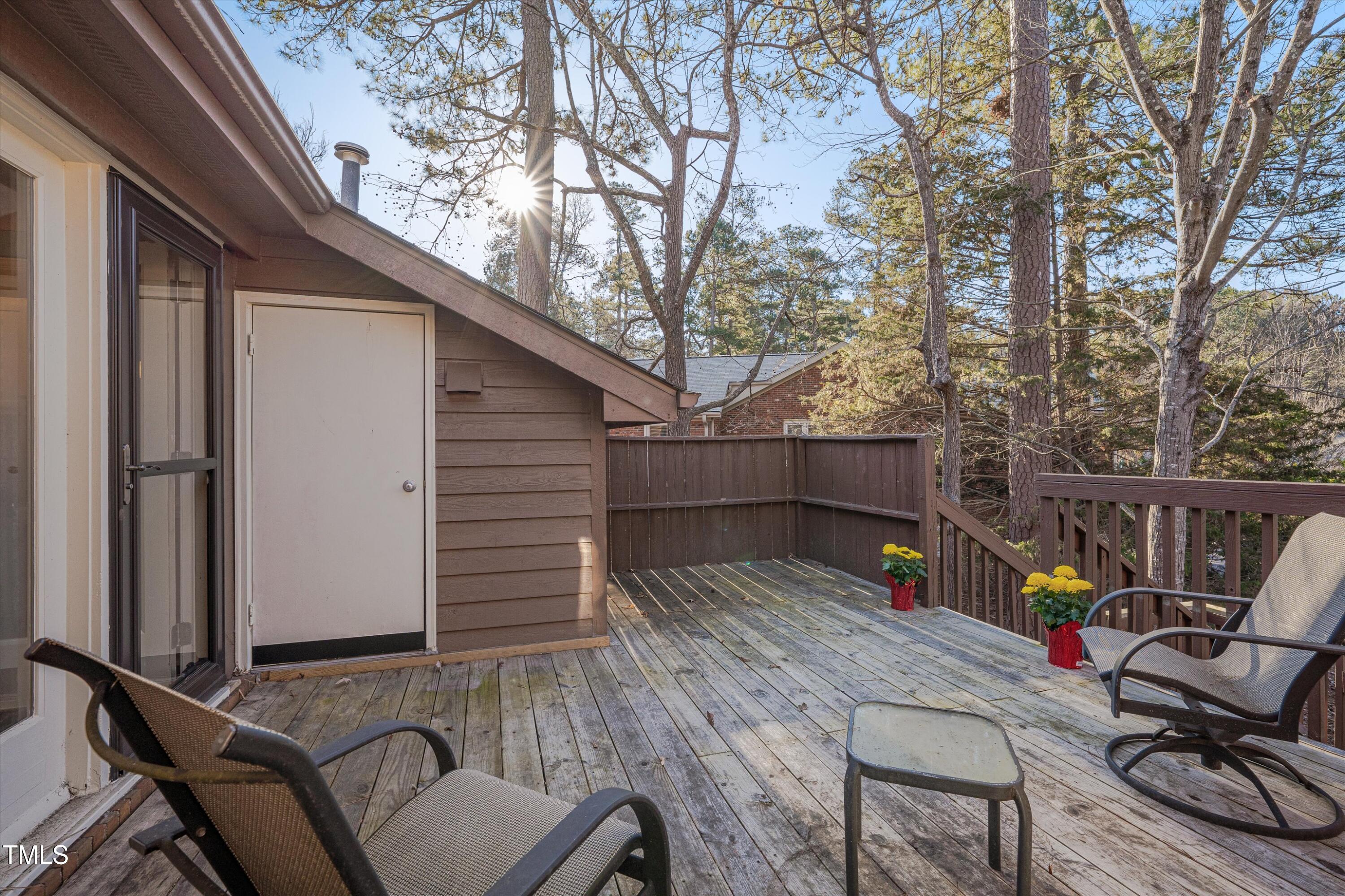 5500 Fortunes Ridge Drive, Unit 67B Durham, NC 27713 - Photo 27 of 34 a view of a chairs and table in the balcony