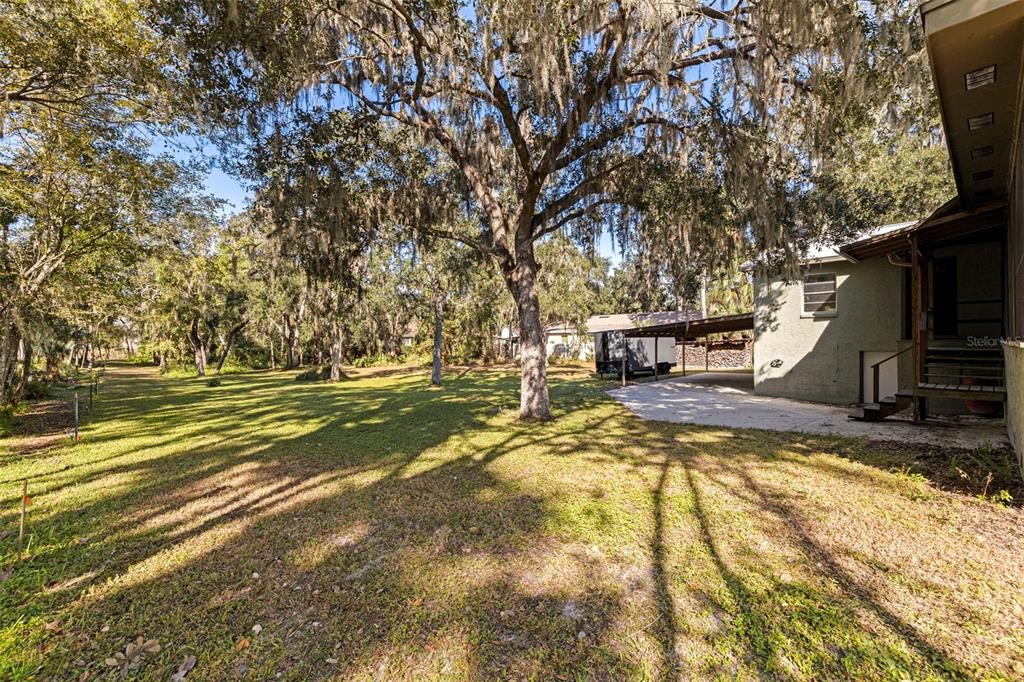 8609 Stoner Road Riverview, FL 33569 - Photo 42 of 66 a view of swimming pool with lawn chairs and large trees