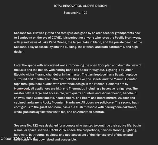 $1,520,000 | 402 Sandpoint Avenue, Unit 122, Sandpoint, ID 83864