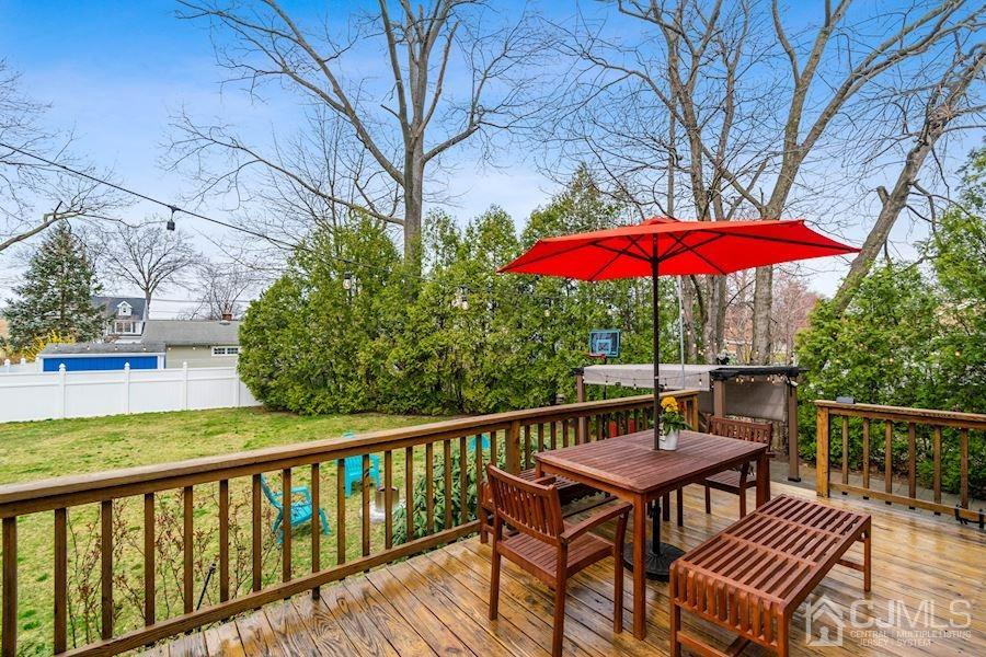 4 Finley Road Edison, NJ 08817 - Photo 25 of 32 a view of a balcony with wooden floor and a yard