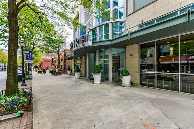 a large dining space with furniture