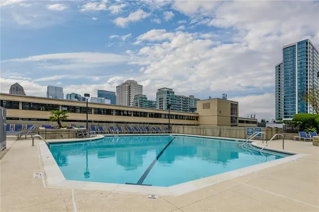 a view of a terrace with a garden