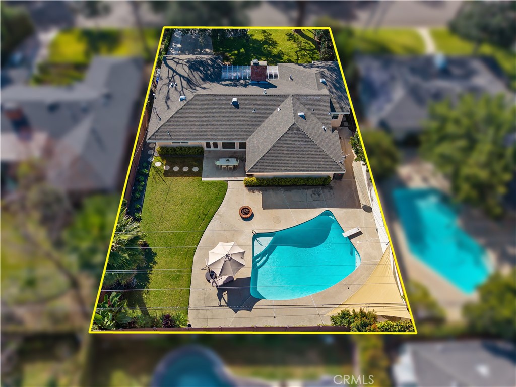 3611 Grayburn Road Pasadena, CA 91107 - Photo 38 of 41 an aerial view of a house with a swimming pool