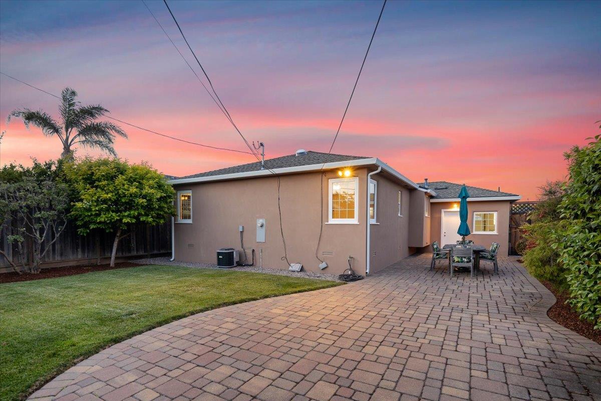 3530 Casanova Drive San Mateo, CA 94403 - Photo 35 of 50 a backyard of a house with yard and outdoor seating