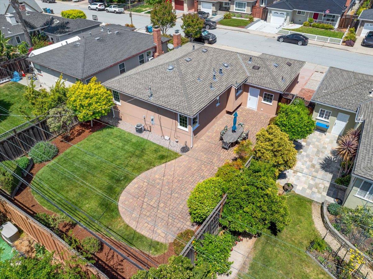 3530 Casanova Drive San Mateo, CA 94403 - Photo 45 of 50 an aerial view of a house with a garden