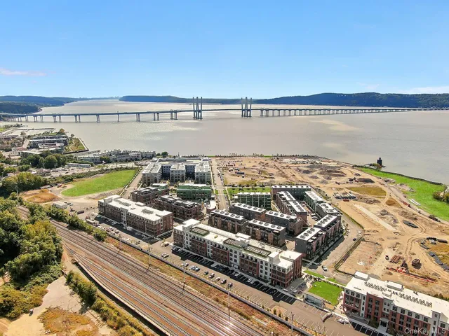 a view of an ocean with city