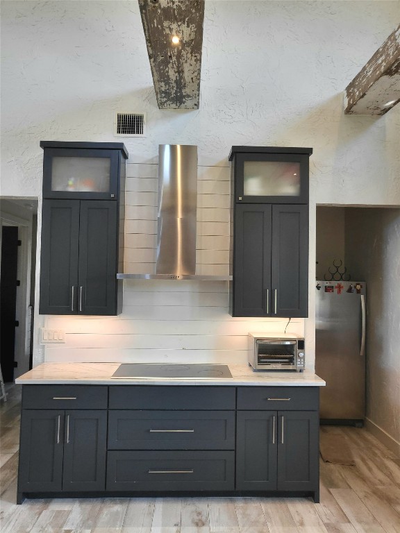 621 Stanton Road Johnson City, TX 78636 - Photo 11 of 40 a bathroom with a granite countertop sink and a mirror