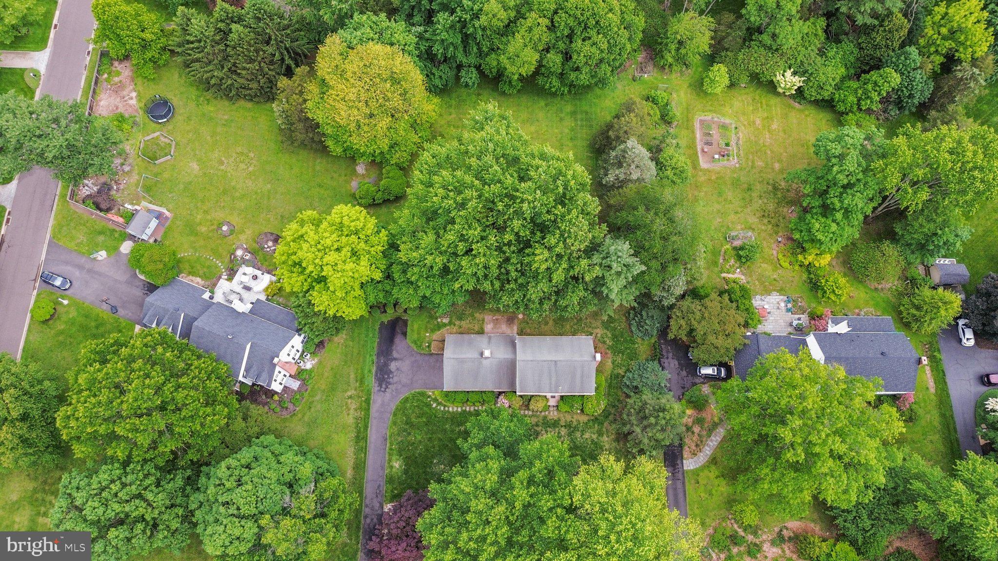 741 Spring Valley Road Doylestown, PA 18901 - Photo 11 of 41 an aerial view of residential house with outdoor space and trees all around
