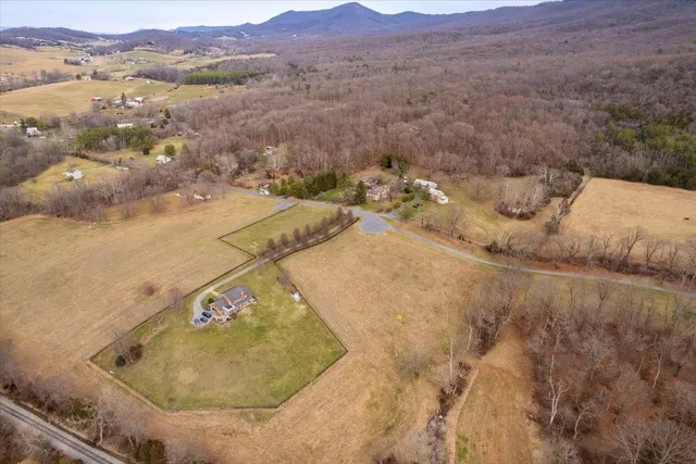 a view of a backyard of a house