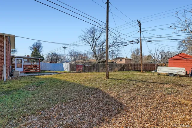 a view of a yard with a play ground