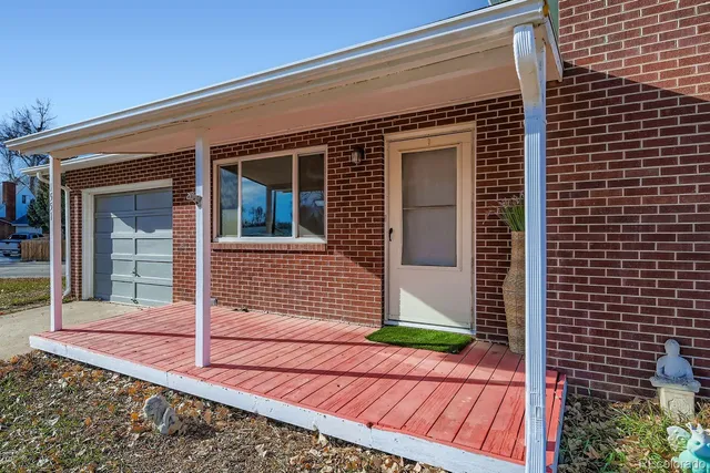 a view of front door of house