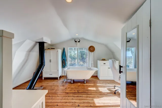 a living room with a couch and a table