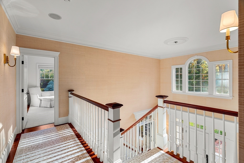 427 B Ipswich Road Boxford, MA 01921 - Photo 29 of 42 a view of a hallway with wooden floor and entryway