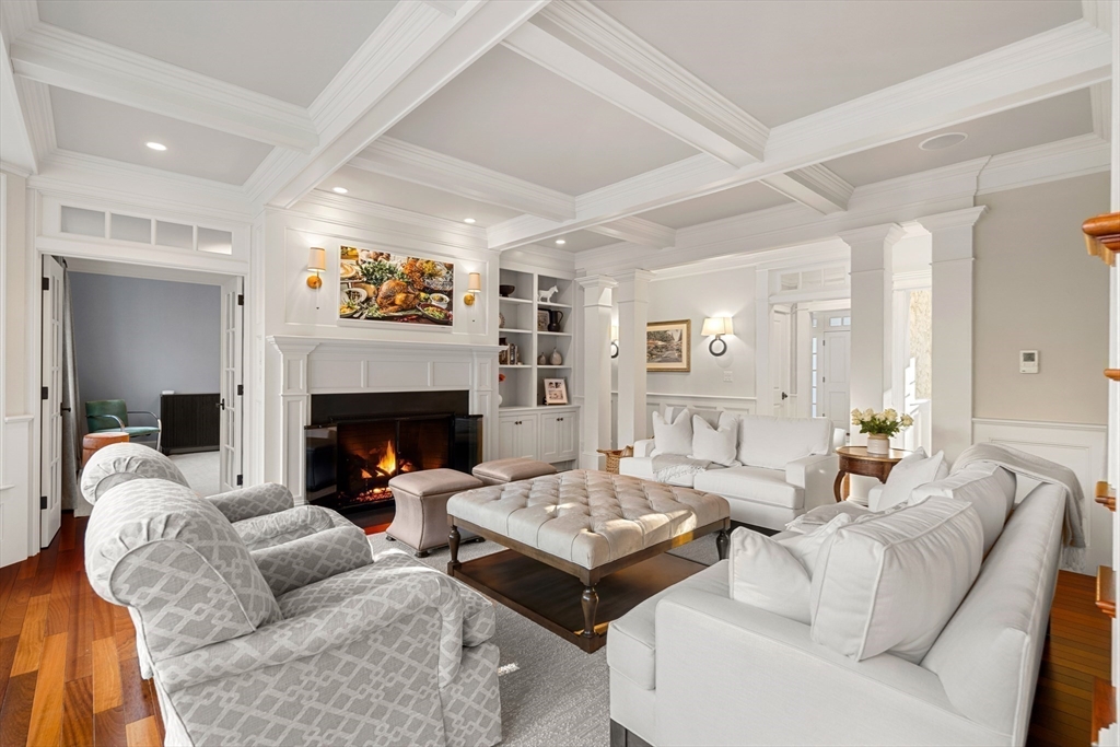 427 B Ipswich Road Boxford, MA 01921 - Photo 9 of 42 a living room with furniture and a fireplace