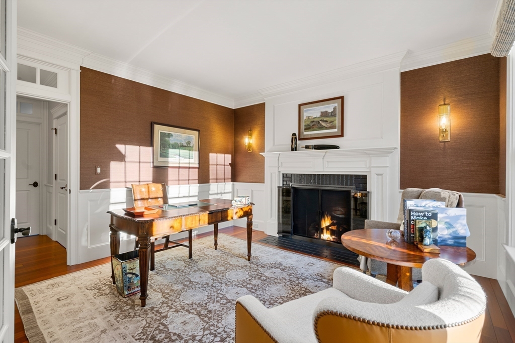 427 B Ipswich Road Boxford, MA 01921 - Photo 10 of 42 a living room with furniture and a fireplace