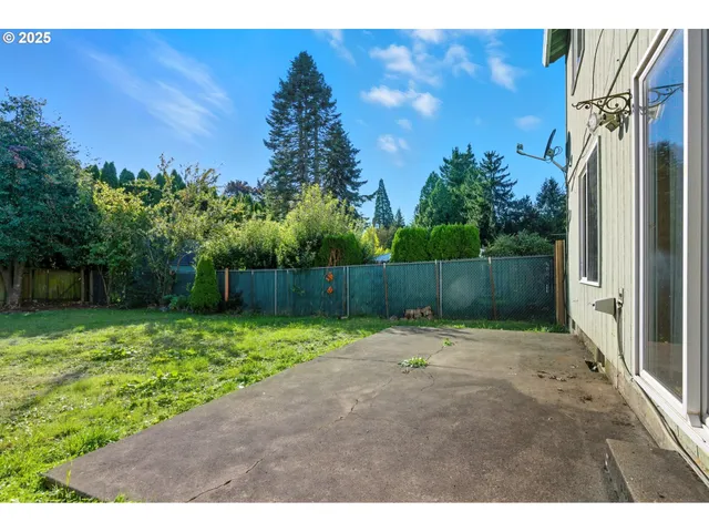 a backyard of a house