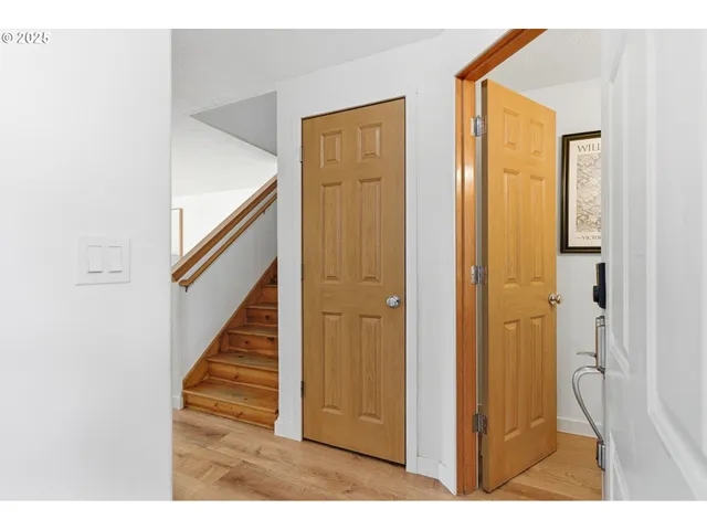 a view of an entryway with staircase