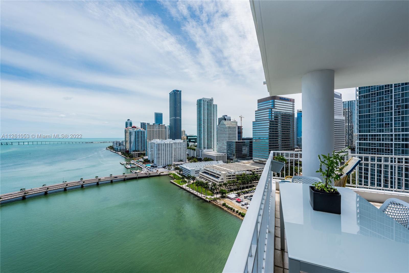 a view of an ocean from a balcony