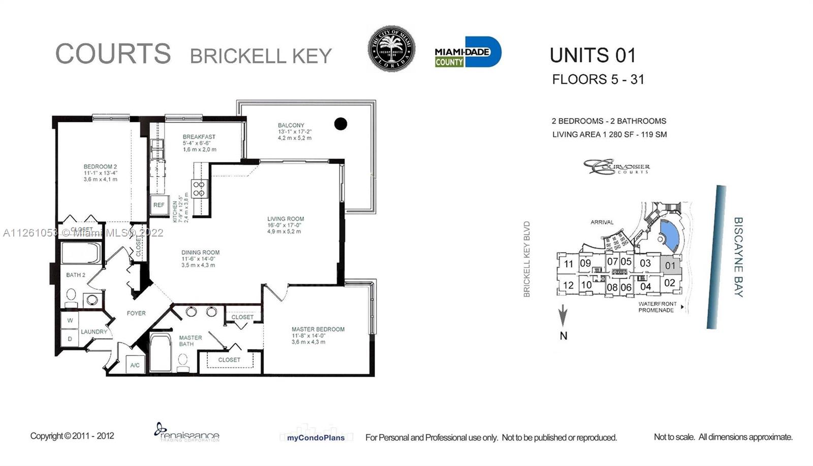 801 Brickell Key Boulevard, Unit 2401 Miami, FL 33131 - Photo 23 of 35 a picture of a park