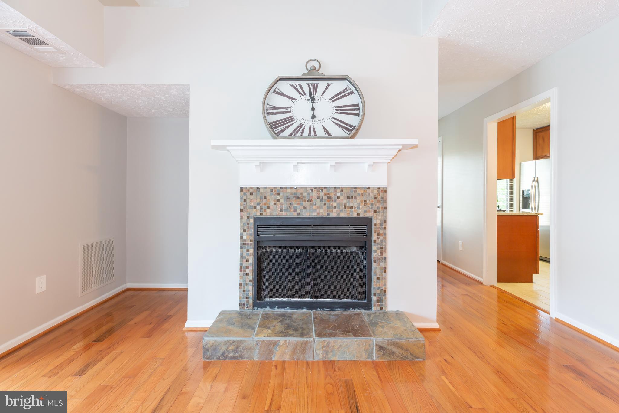 2233 Hunter's Run Drive Reston, VA 20191 - Photo 4 of 50 a living room with a fireplace and wooden floor