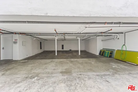 a view of a garage