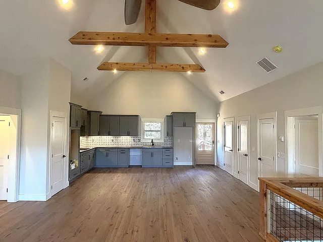 a view of kitchen and kitchen island