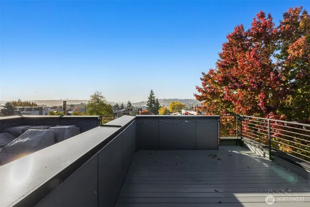 a view of city from balcony