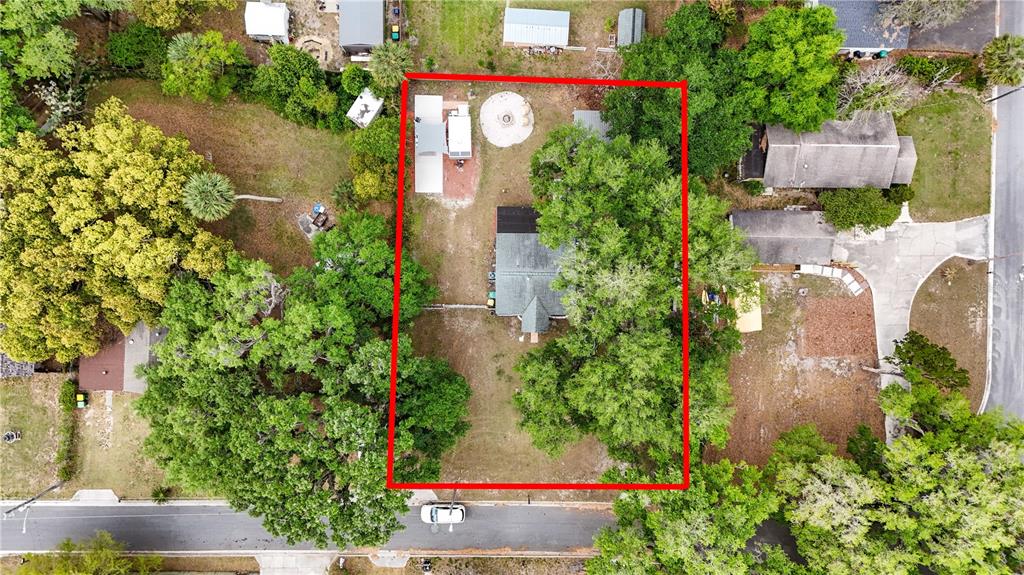 521 Michigan Street Mount Dora, FL 32757 - Photo 25 of 27 an aerial view of residential house with outdoor space and trees all around