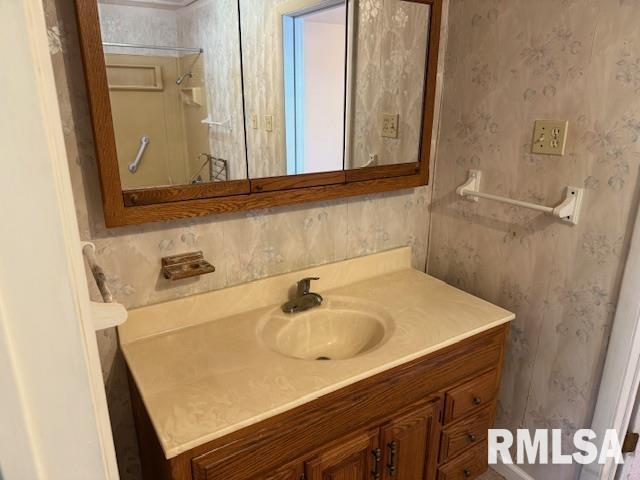 538 South 17th Street Murphysboro, IL 62966 - Photo 8 of 26 a bathroom with a sink and a mirror