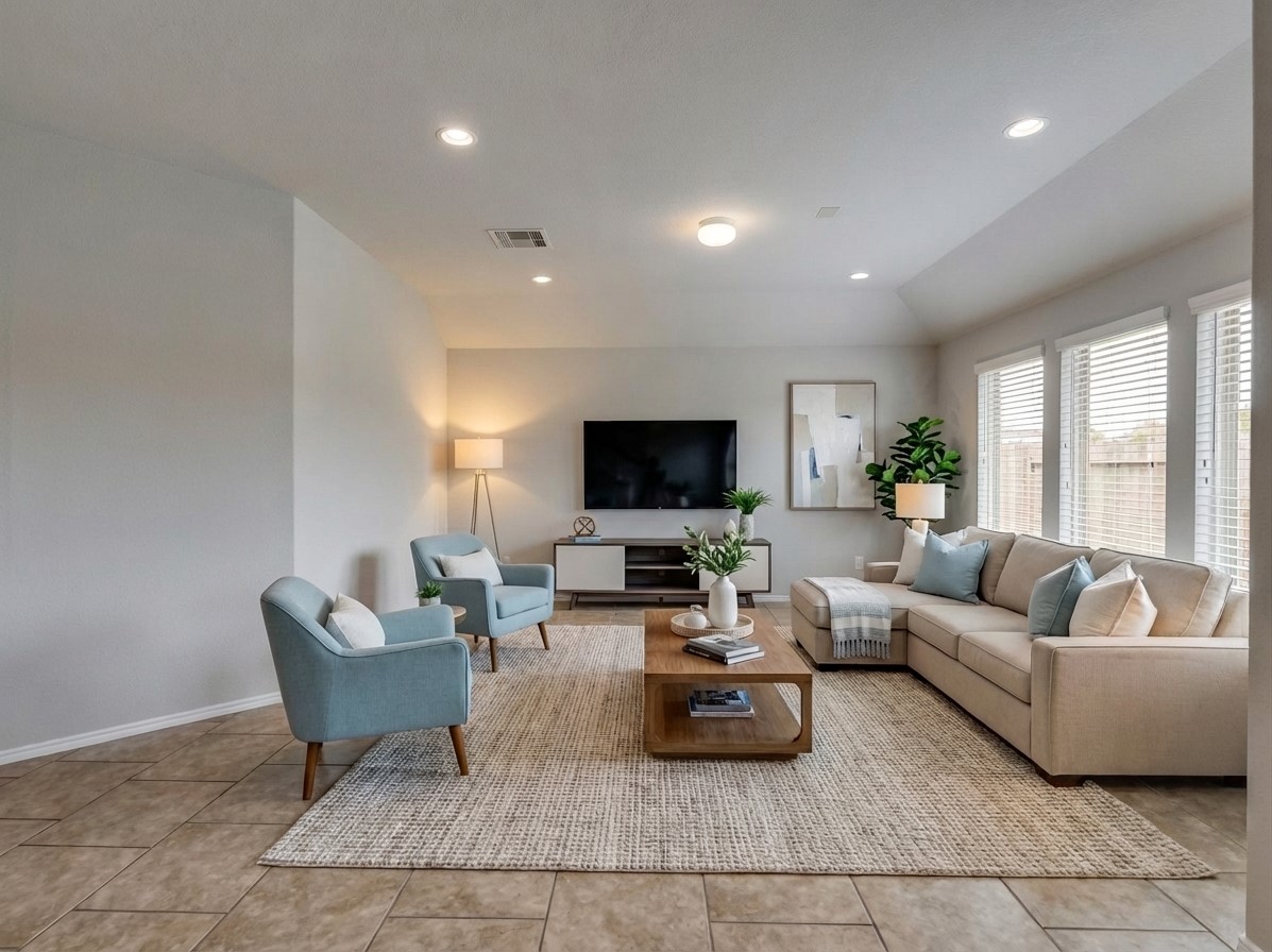 2939 Canadian Goose Lane Baytown, TX 77521 - Photo 2 of 48 a living room with furniture and a flat screen tv