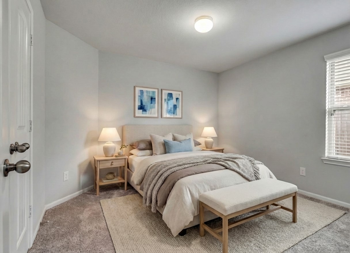 2939 Canadian Goose Lane Baytown, TX 77521 - Photo 28 of 48 a bedroom with bed and a window