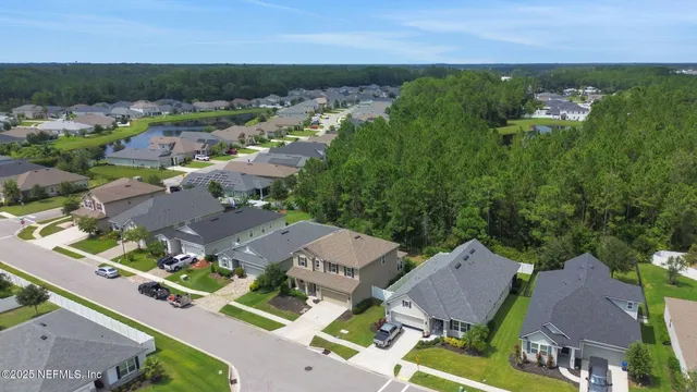 an aerial view of multiple house