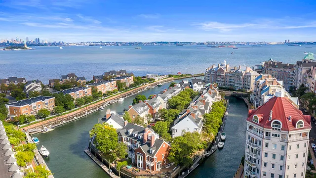 a view of a city and a lake view