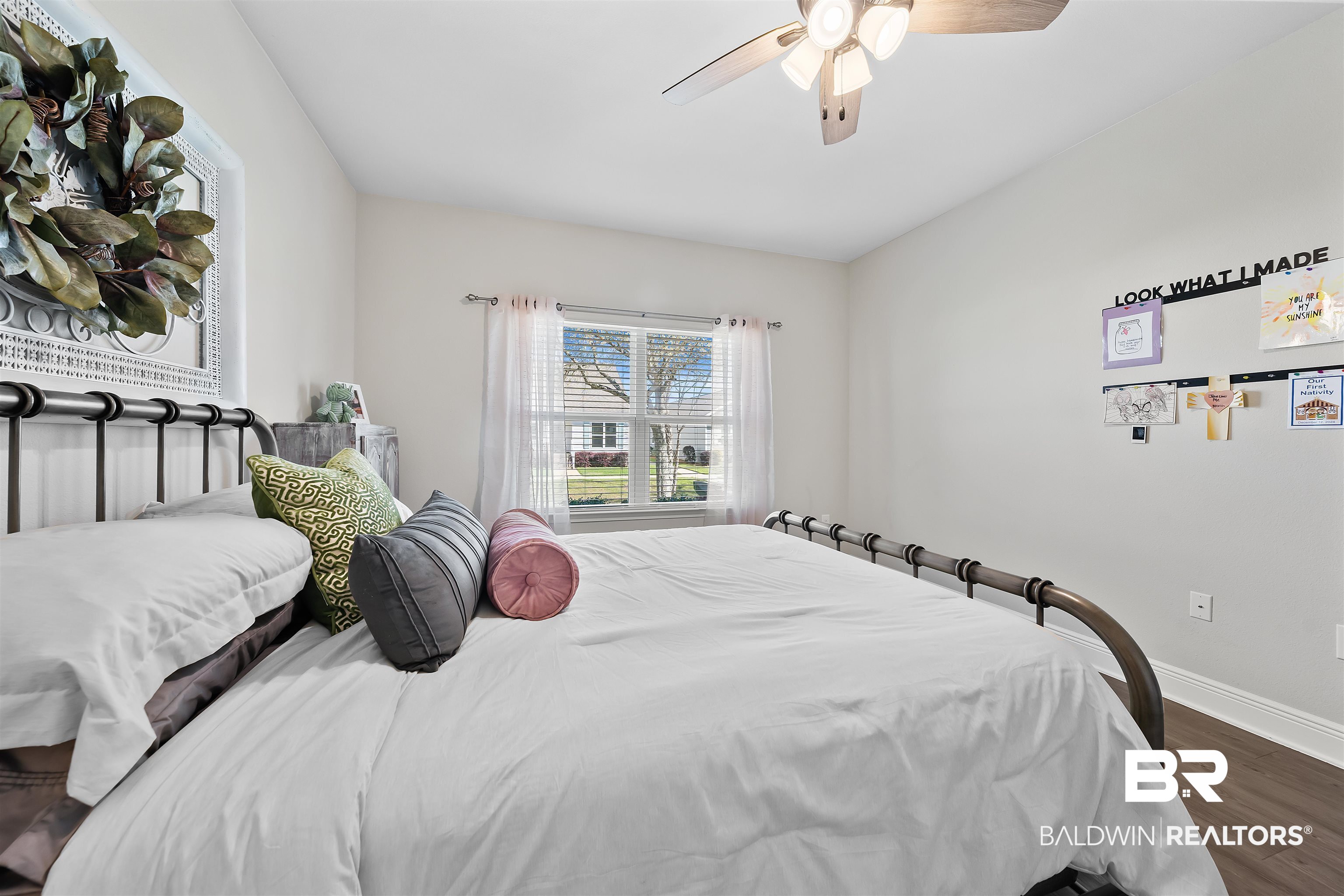 1221 Primrose Lane Foley, AL 36535 - Photo 7 of 29 Bedroom featuring dark wood finished floors, ceiling fan, and baseboards