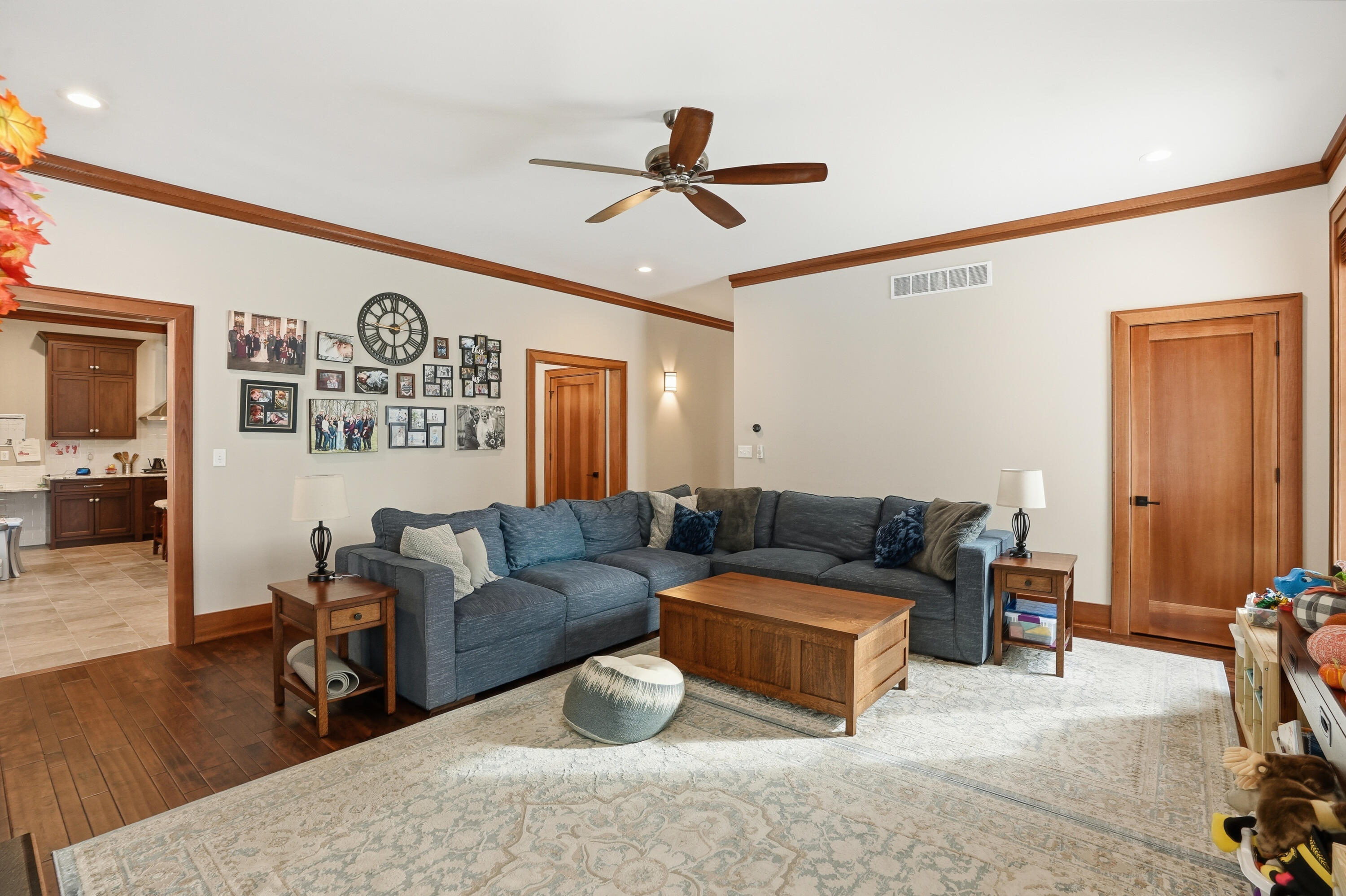 804 Shannon Drive Crown Point, IN 46307 - Photo 27 of 71 a living room with furniture and a flat screen tv