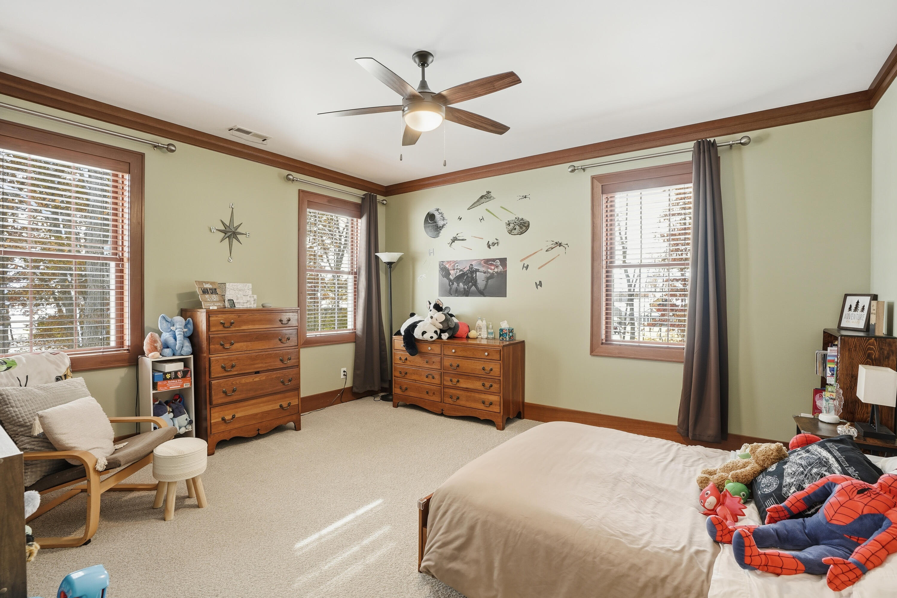 804 Shannon Drive Crown Point, IN 46307 - Photo 49 of 71 a bedroom with a bed and wooden floor