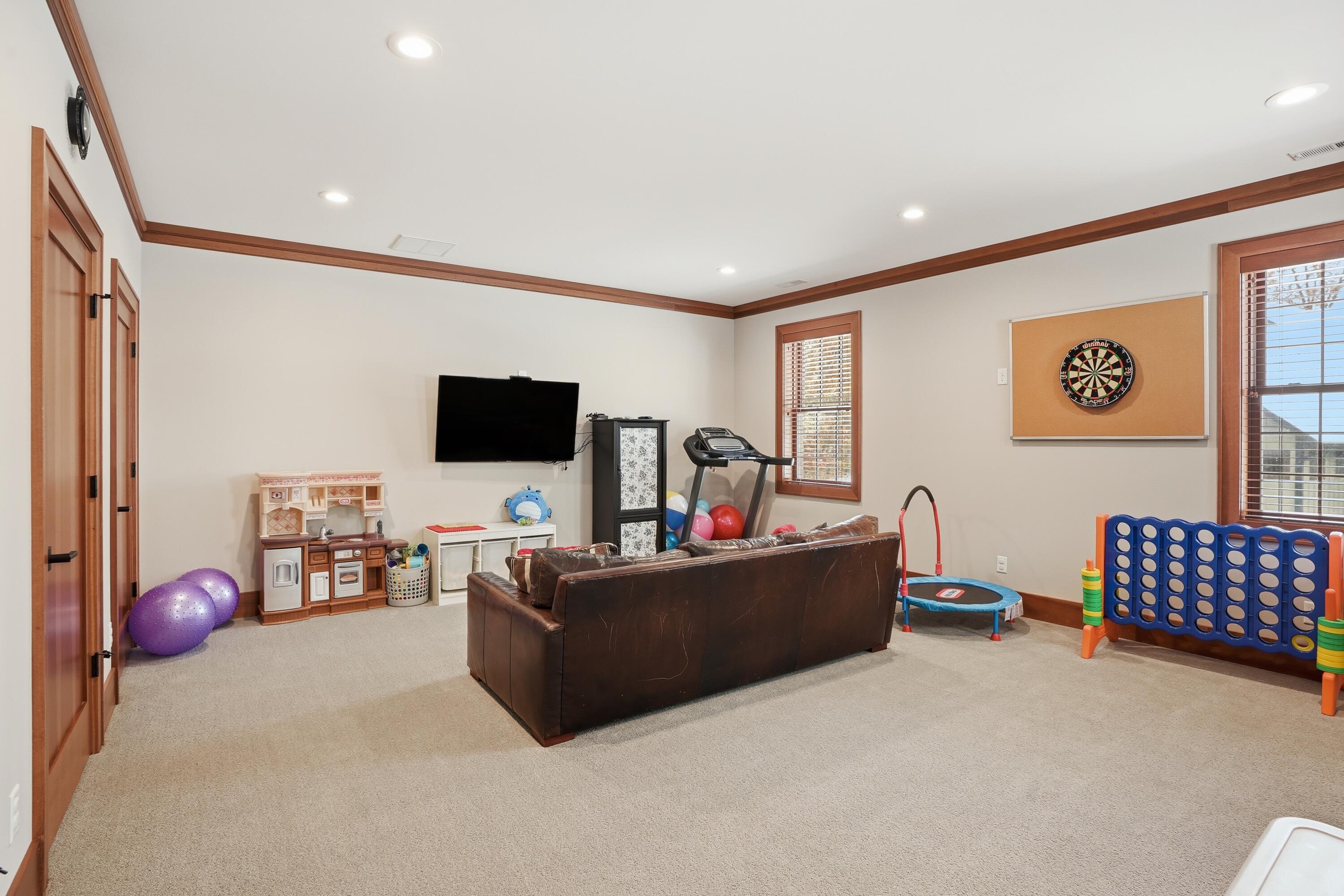 804 Shannon Drive Crown Point, IN 46307 - Photo 50 of 71 a living room with furniture and a flat screen tv
