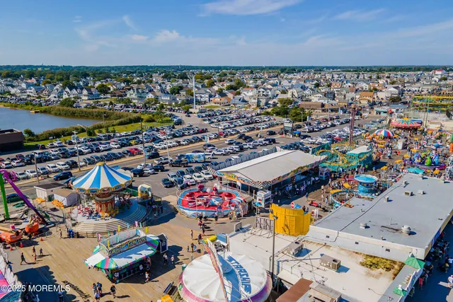 an aerial view of a city
