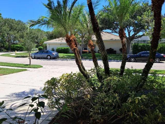 a view of outdoor space with garden